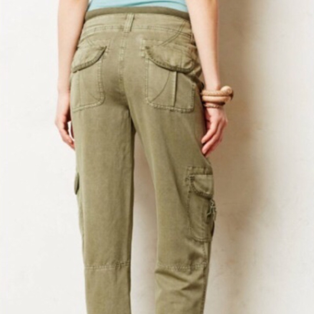 ANTHROPOLOGIE MARRAKECH ARMY GREEN JOGGER 28